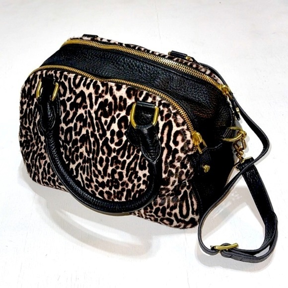 NWOT J. Crew Bienniel Medium Satchel Calf Hair Leopard - Picture 1 of 15